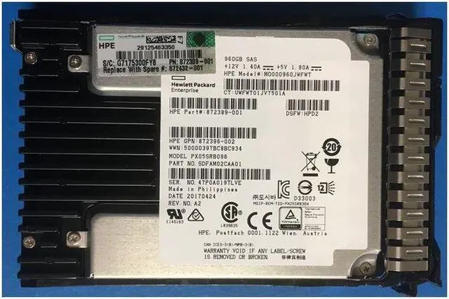 Main image of HPE 872389-001 Read Intensive - SSD - 960 GB - SAS 12Gb/s New F/s