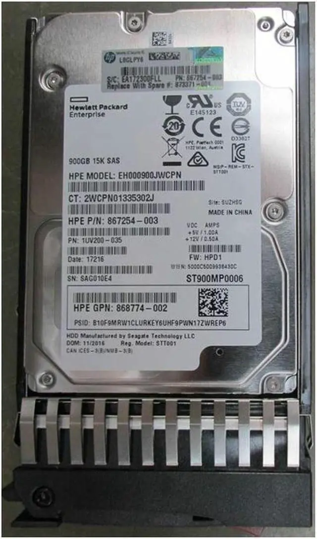 Main image of HPE 875217-003 Enterprise - hard drive - 900 GB - SAS 12Gb/s New F/s