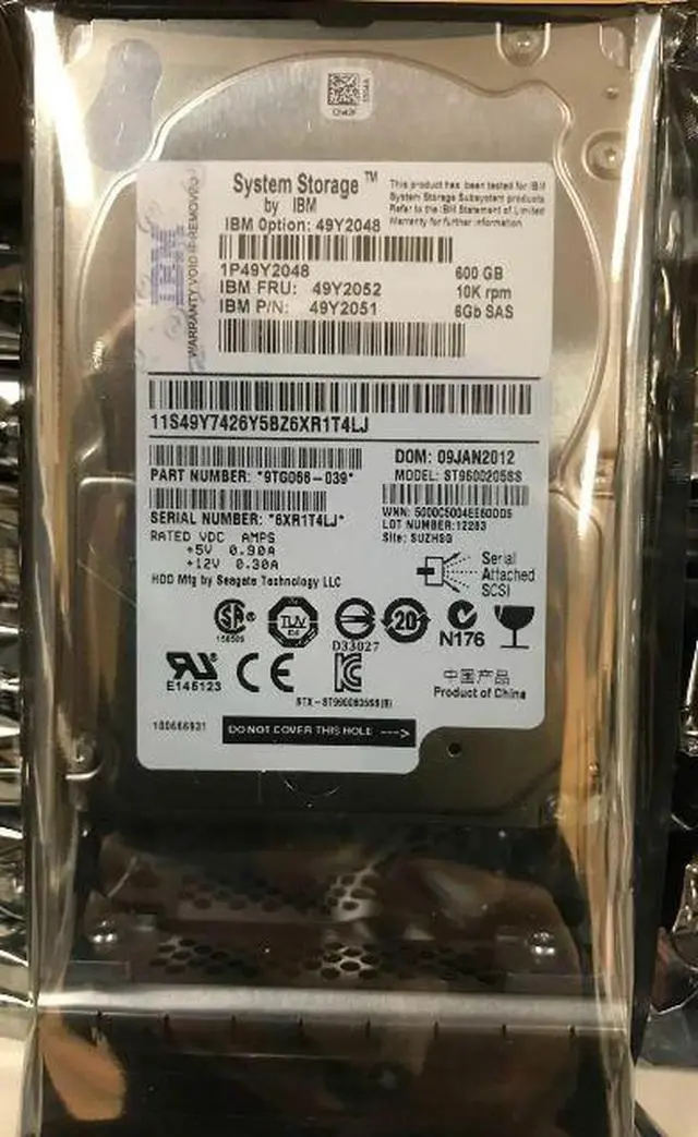 Alt view image 6 of 6 - IBM 49Y2048 49Y2048 600 GB Hard Drive - 2.5" Internal - SAS (6Gb/s SAS)