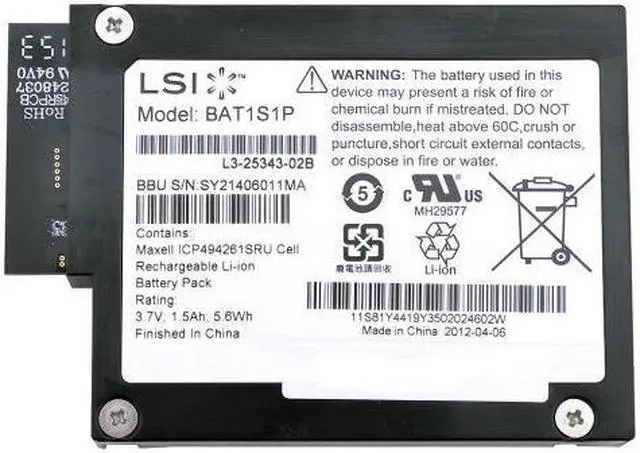 Alt view image 5 of 5 - Ibm 81Y4451 Ibm Liion Raid Controller Battery For Serveraid M5000