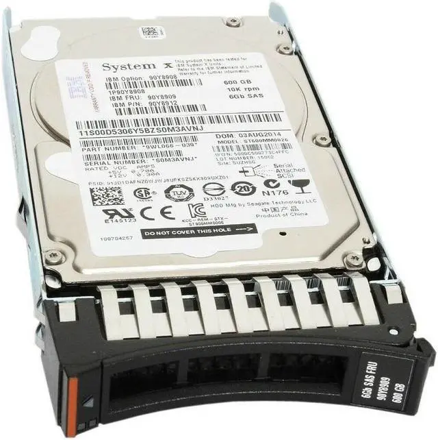 Alt view image 3 of 3 - IBM 90Y8909 600Gb 10000Rpm Sas 6Gbits 2.5Inch Sff G2 Hot Swap Sed Hard Disk Drive With Tray For System X Servers