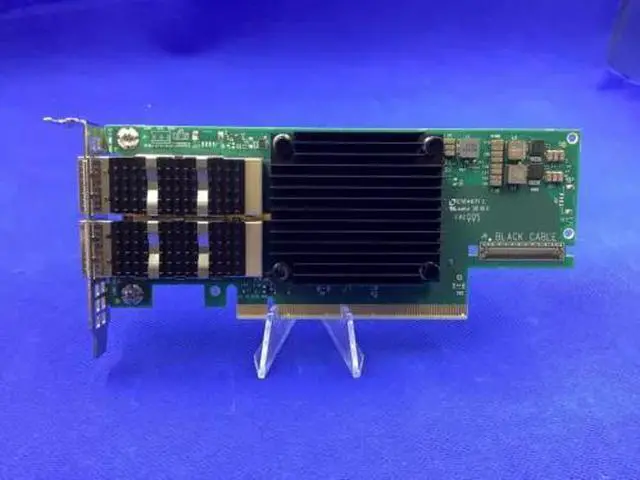 Alt view image 8 of 8 - Mellanox MCX653106A-ECAT ConnectX-6 VPI adapter card, H100Gb/s (HDR100, EDR InfiniBand and 100GbE), dual-port QSFP56, PCIe3.0/4.0 x16, tall bracket Low both