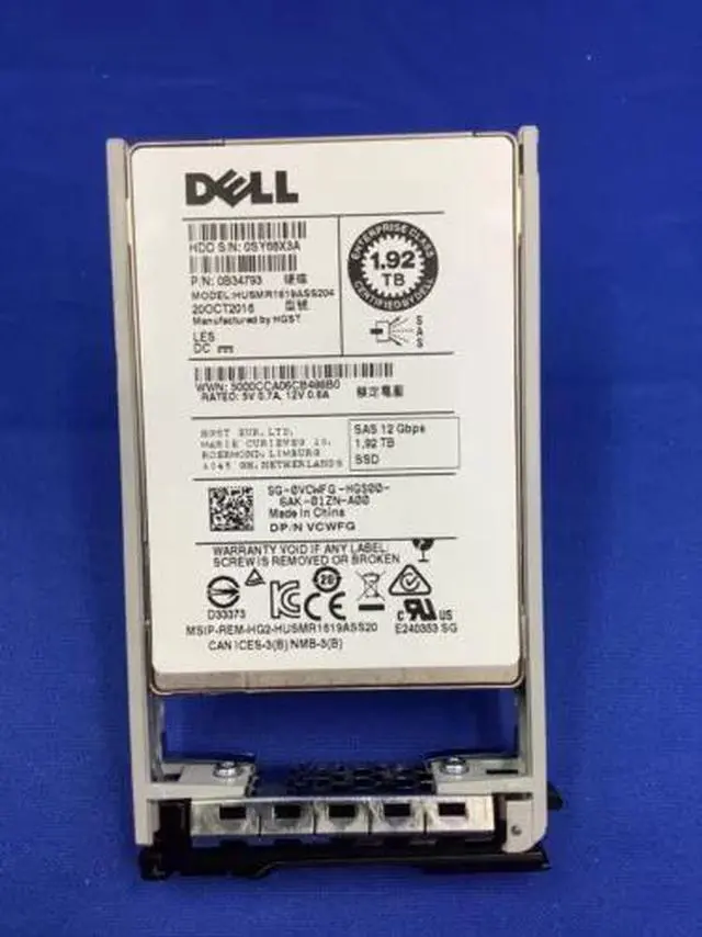 Main image of 0VCWFG Dell 1.92TB SAS 12Gb/s Read Intensive 2.5in SSD VCWFG HUSMR1619ASS204