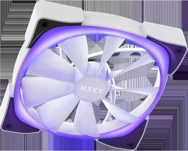 Alt view image 4 of 7 - NZXT AER RGB 2 White - 140mm - RGB LED - Fluid Dynamic Bearing - PWM Fan - Single