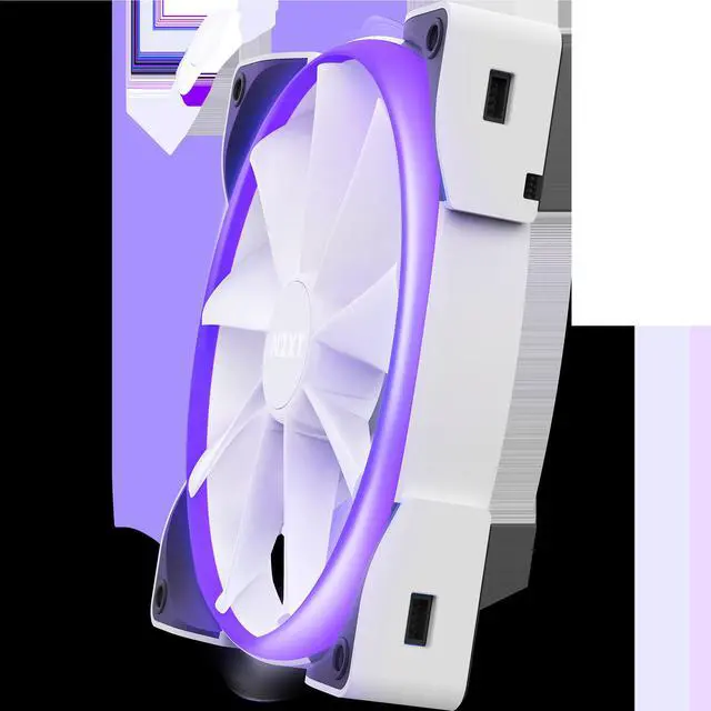 Alt view image 5 of 7 - NZXT AER RGB 2 White - 140mm - RGB LED - Fluid Dynamic Bearing - PWM Fan - Single