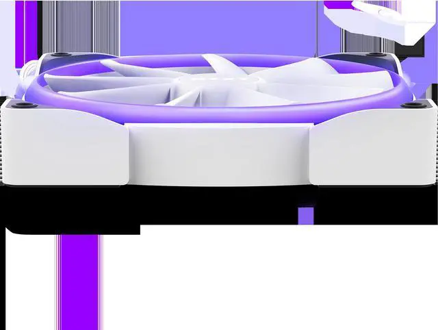 Alt view image 6 of 7 - NZXT AER RGB 2 White - 140mm - RGB LED - Fluid Dynamic Bearing - PWM Fan - Single