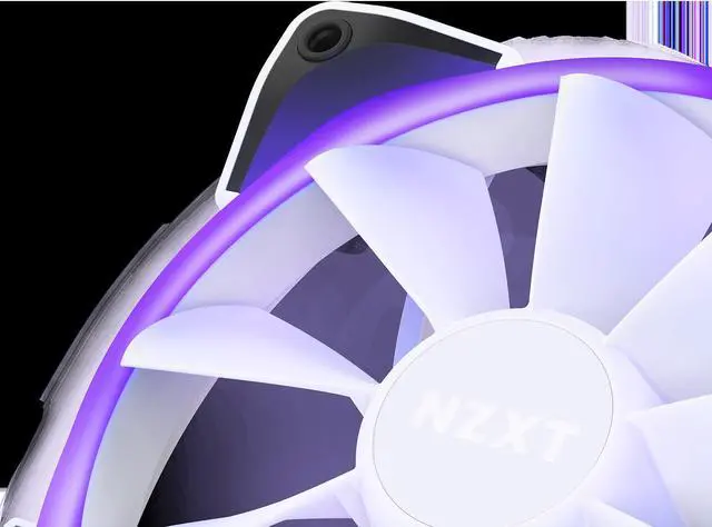 Alt view image 7 of 7 - NZXT AER RGB 2 White - 140mm - RGB LED - Fluid Dynamic Bearing - PWM Fan - Single