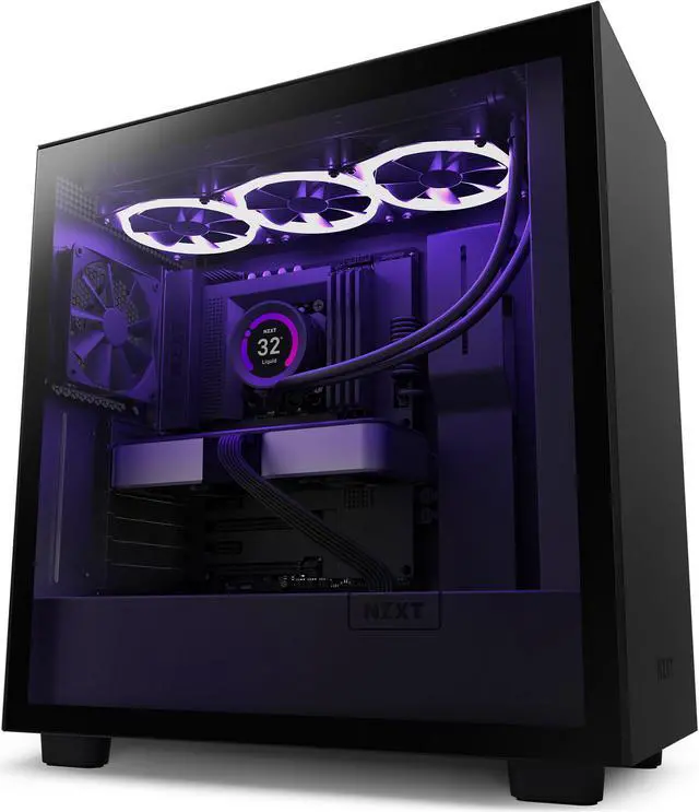 Main image of NZXT H7 - Mid-Tower PC Gaming Case - Tempered Glass - Enhanced Cable Management  Water-Cooling Ready - Black