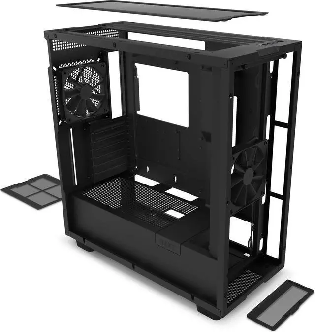 Alt view image 3 of 7 - NZXT H7 - Mid-Tower PC Gaming Case - Tempered Glass - Enhanced Cable Management  Water-Cooling Ready - Black