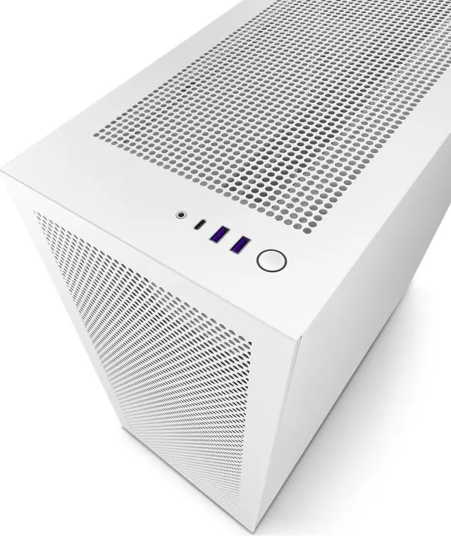 Alt view image 3 of 7 - NZXT H7 Flow White - Mid-Tower Airflow PC Gaming Case - Tempered Glass - Enhanced Cable Management