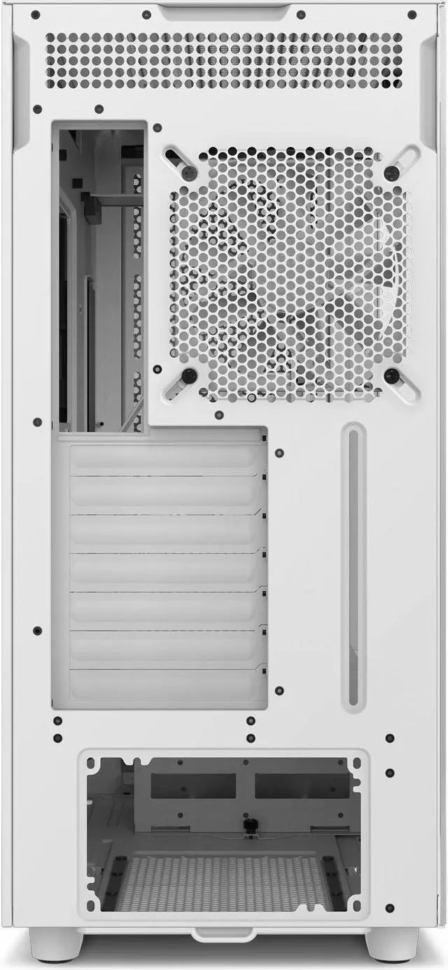 Alt view image 5 of 7 - NZXT H7 Flow White - Mid-Tower Airflow PC Gaming Case - Tempered Glass - Enhanced Cable Management