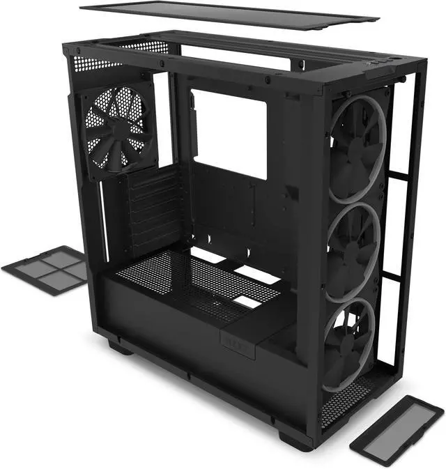 Alt view image 5 of 7 - NZXT H7 Elite - Premium Mid-Tower PC Gaming Case - RGB LED & Smart Fan Control - Tempered Glass - Black