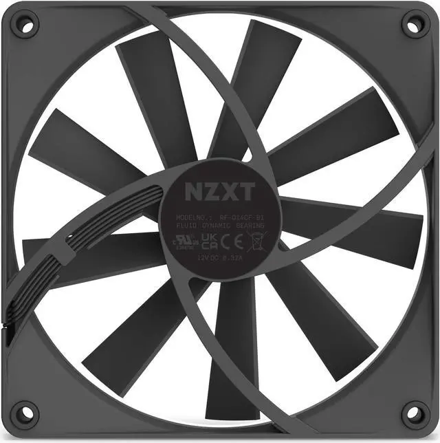 Alt view image 4 of 14 - NZXT Aer F140Q Black - High Performance Airflow Fans - Single