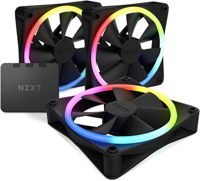NZXT F120RGB Duo - 120mm Dual-sided RGB Fan - Triple Pack (Black) w/RGB  Controller