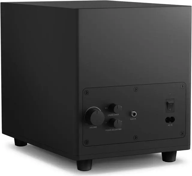 Alt view image 3 of 7 - NZXT Relay PC Gaming Desktop Subwoofer - 140 Watts - Deep, Powerful Bass - Down-Firing 6.5" Driver - Compact Design - Crossover & Phase Control Knobs - High-Quality Construction - Black