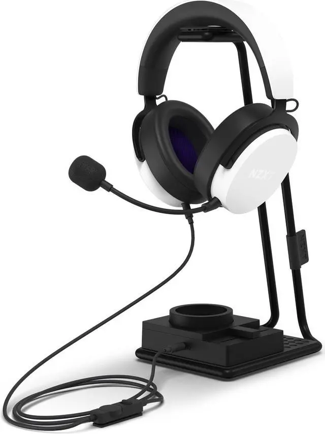 Alt view image 7 of 7 - NZXT Relay Wired PC Gaming Headset - Hi-Res Audio Certified - DTS Headphone:X Surround Sound - Lightweight & Comfortable Design - Detachable Microphone - CAM Software - White