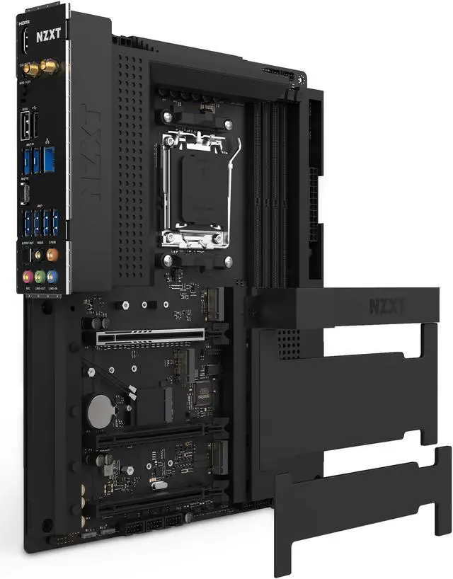 Alt view image 4 of 7 - NZXT N7 B650E - N7-B65XT-B1 - AMD B650 chipset (Supports AMD 7000 Series CPUs) - ATX Gaming Motherboard - Integrated Rear I/O Shield - WiFi 6 connectivity - Black
