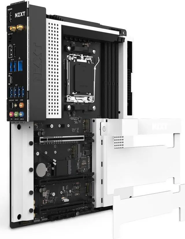 Alt view image 4 of 5 - NZXT N7 B650E - N7-B65XT-W1 - AMD B650 chipset (Supports AMD 7000 Series CPUs) - ATX Gaming Motherboard - Integrated Rear I/O Shield - WiFi 6 connectivity - White