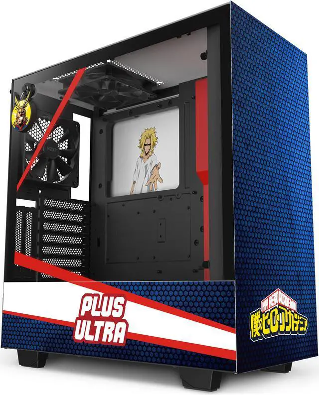 Alt view image 2 of 6 - NZXT - CRFT My Hero All Might Limited Edition H510i Case - CA-H510I-MH-AM - Compact ATX Mid-Tower PC Gaming Case - Front I/O USB Type-C Port - Vertical GPU Mount - Tempered Glass Side Panel