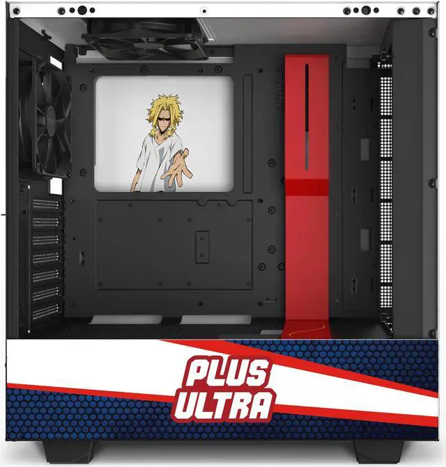 Alt view image 4 of 6 - NZXT - CRFT My Hero All Might Limited Edition H510i Case - CA-H510I-MH-AM - Compact ATX Mid-Tower PC Gaming Case - Front I/O USB Type-C Port - Vertical GPU Mount - Tempered Glass Side Panel