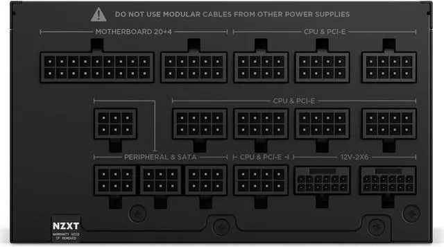 Alt view image 4 of 6 - NZXT C1500 Platinum ATX 3.1 | Fully Modular Low-Noise PC Gaming Power Supply | 1500 Watts | 80 PLUS Platinum| Dual 12V-2x6 Connectors | Zero Fan Mode | 100% Japanese Capacitors | Black