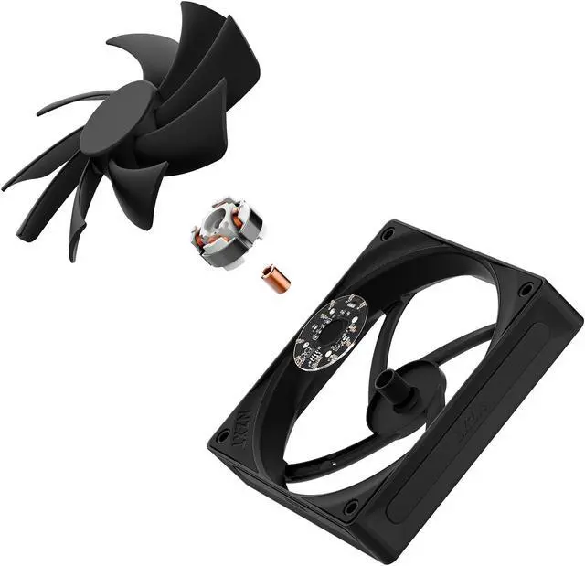 Alt view image 6 of 6 - NZXT F120 Q 120mm Non-LED LED 120mm Quiet Airflow PWM Case Fan