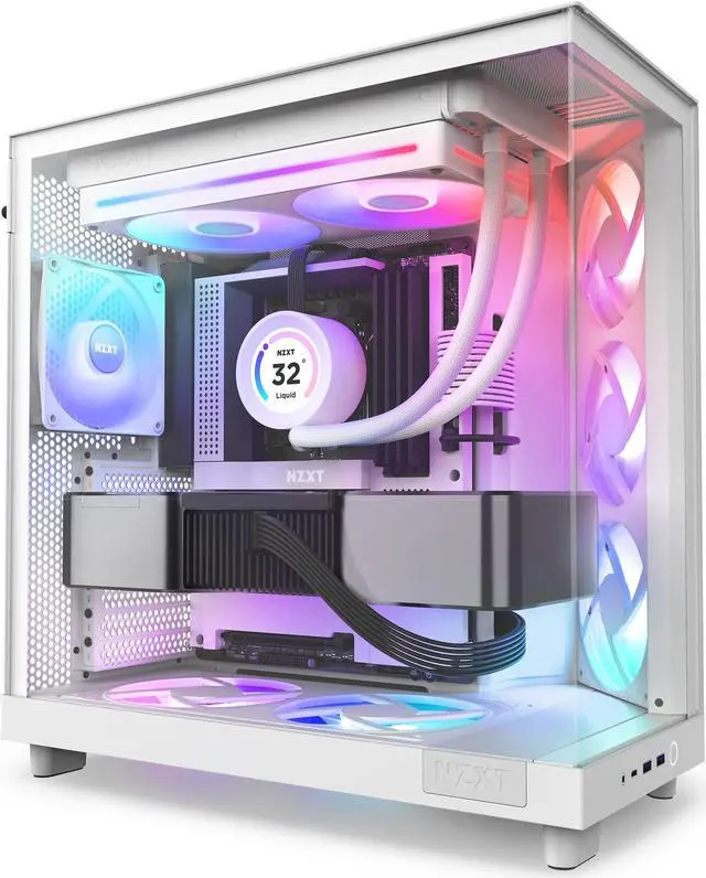 Alt view image 6 of 7 - NZXT F280 RGB CORE RF-U28HF-W1 280mm RGB LED Single-Frame RGB Fan Unit