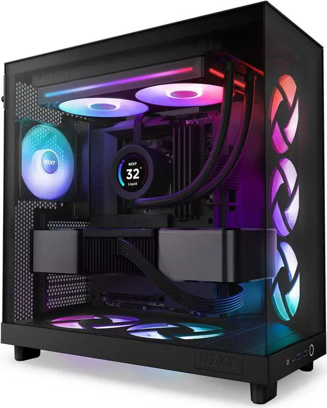 Alt view image 6 of 7 - NZXT F280 RGB CORE RF-U28HF-B1 280mm RGB LED Single-Frame RGB Fan Unit