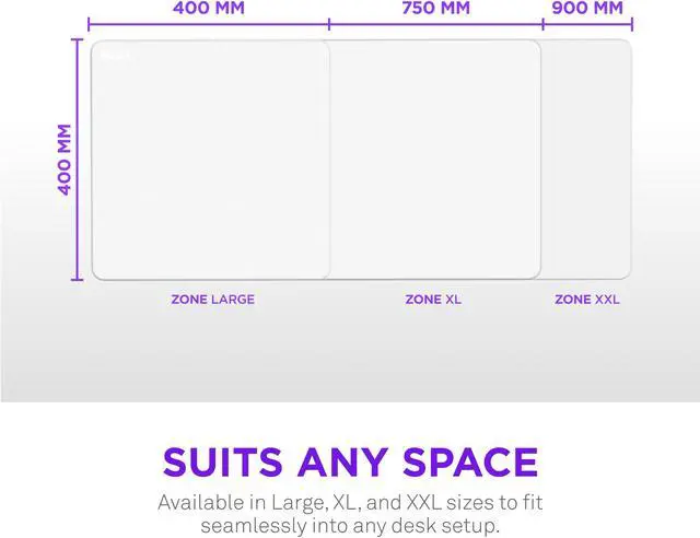 Alt view image 5 of 6 - NZXT Zone - XL Gaming Mouse Pad - Micro-Weave Cloth Surface - Balanced Speed and Control for All Playstyles - Spill-Resistant, Anti-Slip Base, Reinforced Edges - White
