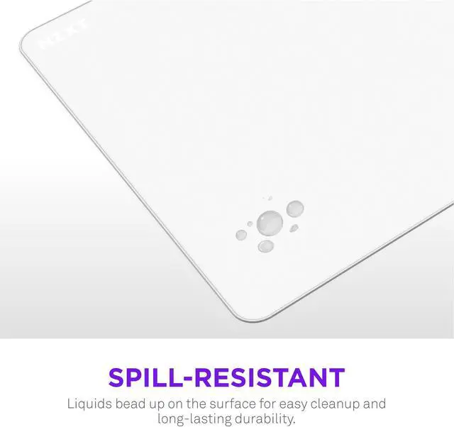 Alt view image 3 of 6 - NZXT Zone - XL Gaming Mouse Pad - Micro-Weave Cloth Surface - Balanced Speed and Control for All Playstyles - Spill-Resistant, Anti-Slip Base, Reinforced Edges - White