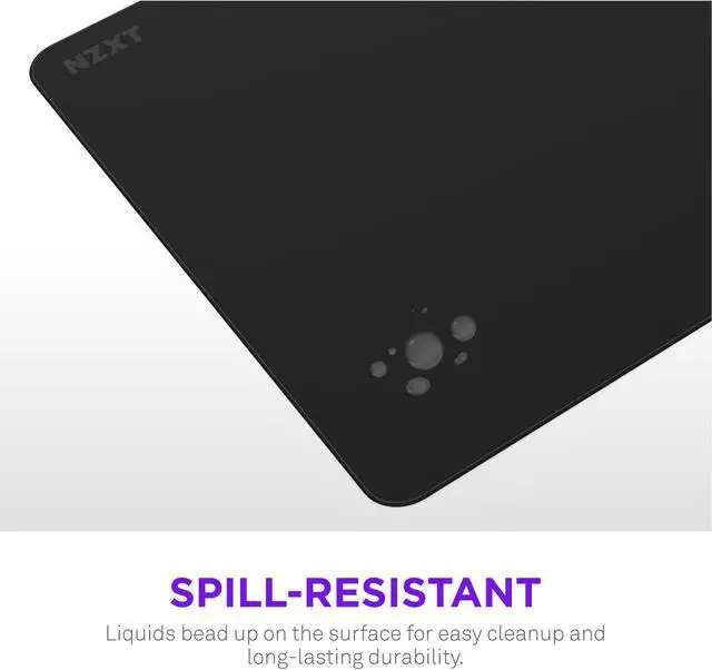 Alt view image 3 of 6 - NZXT Zone - XL Gaming Mouse Pad -Micro-Weave Cloth Surface - Balanced Speed and Control for All Playstyles - Spill-Resistant, Anti-Slip Base, Reinforced Edges - Black