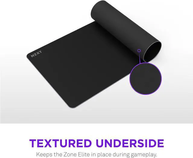 Alt view image 5 of 7 - NZXT Zone Elite - Premium XL Gaming Mouse Pad - Ultra-Smooth Nano-Knit Cloth Surface - Optimized for Speed and Control - Spill-Resistant, Soft Foam Base, Reinforced Low-Profile Stitching - Black