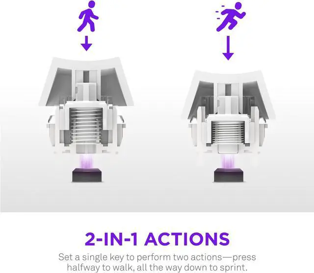 Alt view image 5 of 7 - NZXT Function Elite MiniTKL Magnetic RGB Gaming Keyboard - Adjustable Actuation, Dual-Rail Hall Effect Switches, Rapid Trigger, 8K Polling - Enhanced Typing Sound & Feel - US English Layout  - White