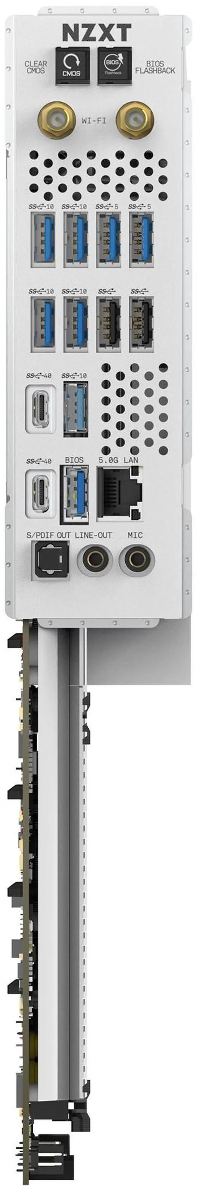 Alt view image 7 of 7 - NZXT N9 X870E - AMD X870E AM5 ATX Gaming Motherboard for Ryzen 9000/8000/7000 - 20+2+1, DDR5, 4x M.2, PCIe 5.0, Wi-Fi 7, 5GbE, USB 4  M.2 Quick-Release Latches, Full-Metal Cover, White PCB