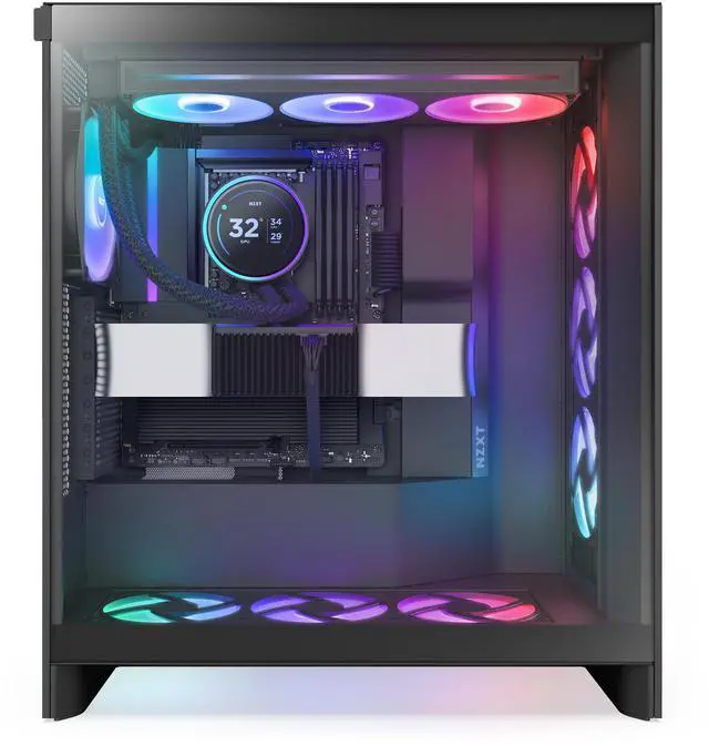 Alt view image 5 of 7 - NZXT N9 X870E - AMD X870E AM5 ATX Gaming Motherboard for Ryzen 9000/8000/7000 - 20+2+1, DDR5, 4x M.2, PCIe 5.0, Wi-Fi 7, 5GbE, USB 4  Full-Metal Cover, M.2 Quick-Release Latches  Black