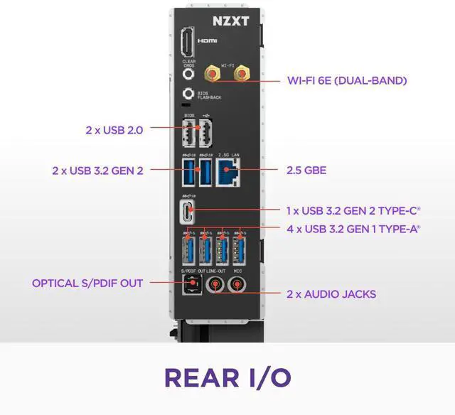 Alt view image 3 of 7 - NZXT N7 B850 - AMD B850 AM5 ATX Gaming Motherboard for Ryzen 9000/8000/7000 - 16+2+1, DDR5, 3x M.2, PCIe 5.0, Wi-Fi 6E, 2.5GbE LAN - M.2 NVME with Quick-Release Latch - Full Cover - Black