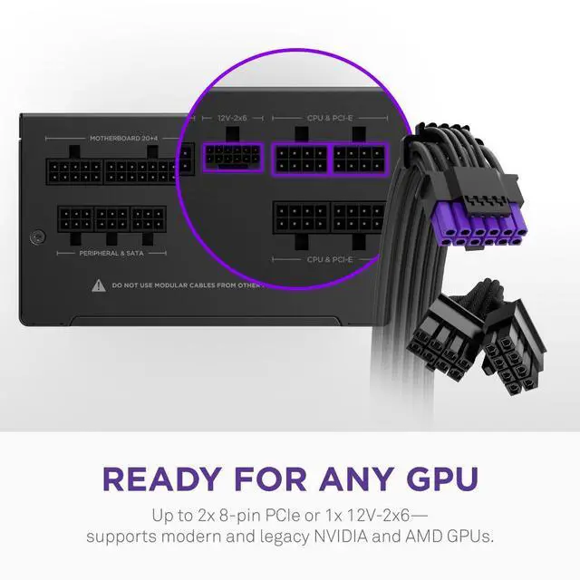 Alt view image 3 of 7 - NZXT C750 Gold Core 80Plus Gold Fully-modular ATX 3.1 Power Supply, US Power Cord