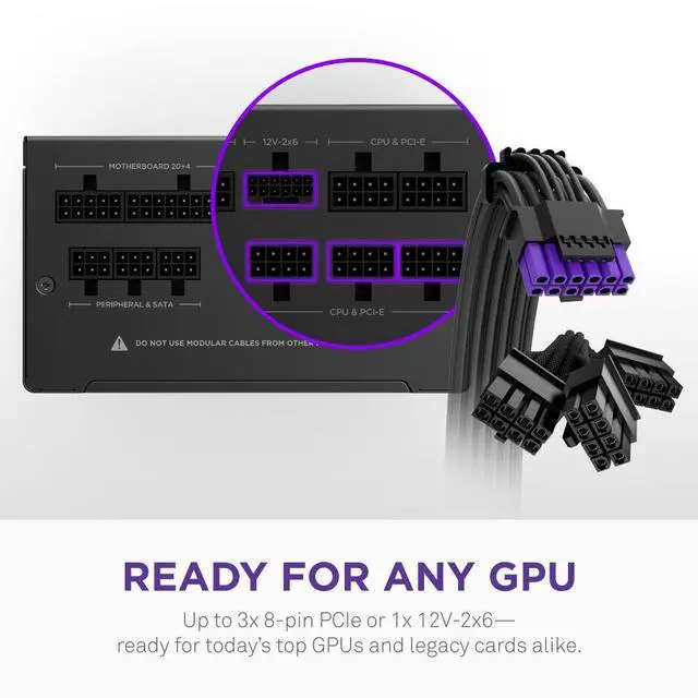 Alt view image 3 of 7 - NZXT C850 Gold Core 80Plus Gold Fully-modular ATX 3.1 Power Supply, US Power Cord
