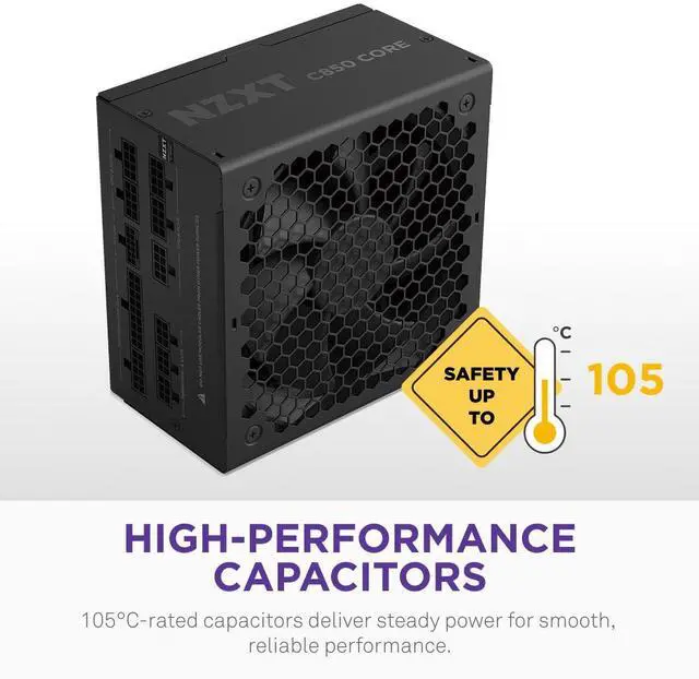 Alt view image 6 of 7 - NZXT C850 Gold Core 80Plus Gold Fully-modular ATX 3.1 Power Supply, US Power Cord