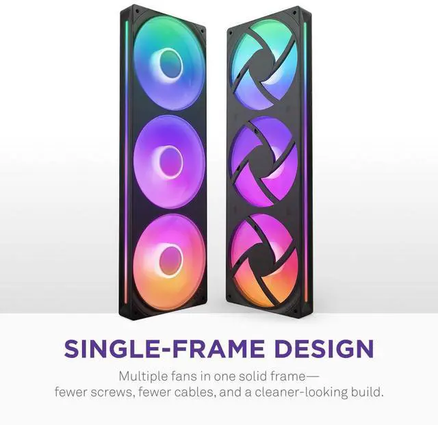 Alt view image 6 of 7 - NZXT Kraken Core 360 RGB - AIO CPU Liquid Cooler - 360 mm Radiator -  360 mm Single-Frame Fan - Compatible with AMD® AM5/AM4 & Intel® LGA 1851/1700/1200/115X - Black