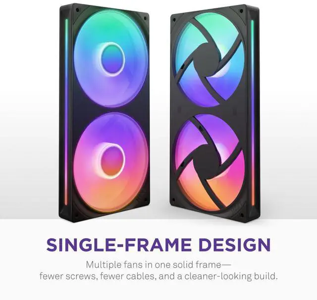 Alt view image 6 of 7 - NZXT Kraken Core 240 RGB - AIO CPU Liquid Cooler - 240 mm Radiator - 240 mm Single-Frame Fan - Compatible with Intel® LGA 1851/1700/1200/115X & AMD® AM5/AM4 - Black