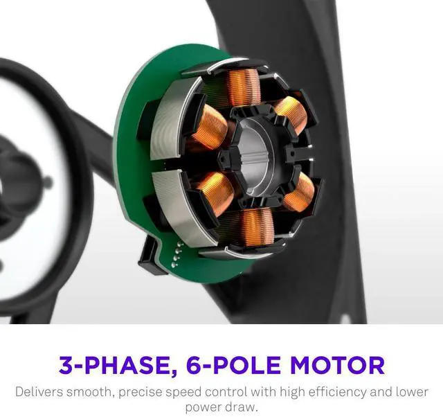 Alt view image 7 of 7 - NZXT F120X Performance Fan - 120mm PWM RGB PC Case Fan - Max Airflow & Static Pressure - Low Noise - LCP Frame & Blades - Magnetic Fluid Dynamic Bearing - 30mm Thick - Black