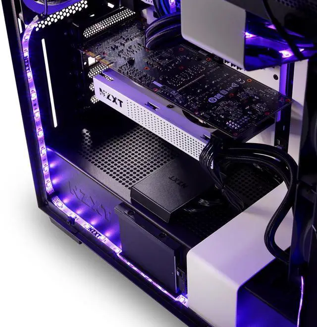 Alt view image 5 of 17 - NZXT HUE 2 RGB Lighting Kit - Four Magnetic LED Strips - Quad-Channel Support - Advanced PC Lighting System. AC-HUEP2-M1