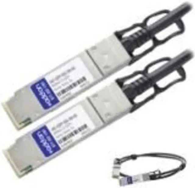 Alt view image 3 of 3 - AddOn Dell DAC-QSFP-40G-2M Compatible TAA Compliant 40GBase-CU QSFP+ to QSFP+ Direct Attach Cable (Passive Twinax, 2m)