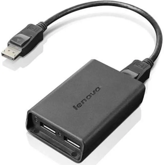 Alt view image 10 of 11 - Lenovo 0B47092 Displayport to Dual-Displayport Adapter