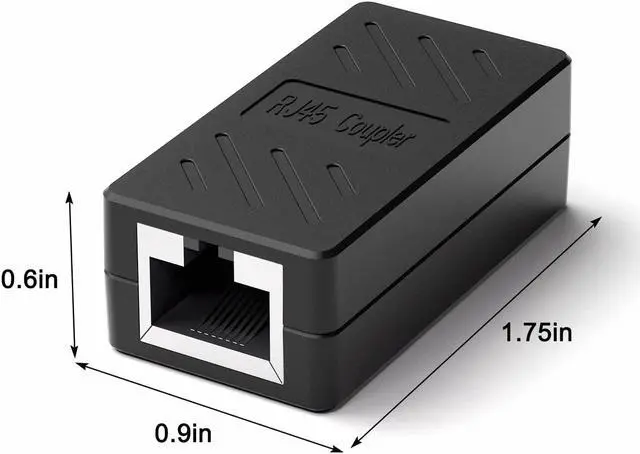 Alt view image 4 of 7 - 50 PCS Gigabit RJ45 Coupler, Ethernet Extender Connector in Line Coupler for Cat8/Cat7/Cat6/Cat5e/Cat5 Ethernet Cable Extender Adapter Female to Female (Black)