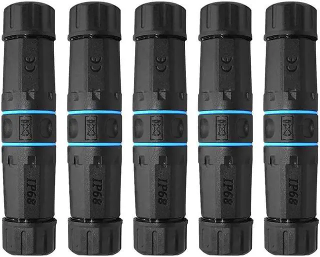 Main image of 5PCS RJ45 Coupler Waterproof Connector IP68 Waterproof Ethernet Outdoor LAN Cable Connector for Cat5/Cat5e/Cat6/Cat7 Ethernet Cable, Shielded Female to Female Waterproof Ethernet Coupler