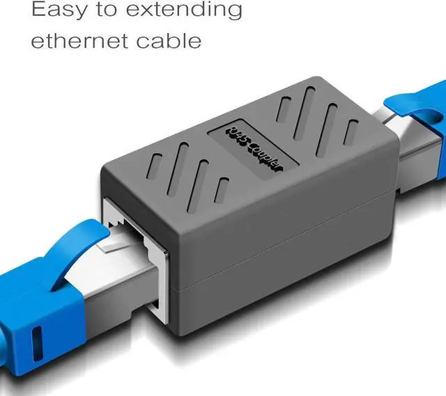Alt view image 2 of 4 - RJ45 Coupler Network Coupler, RJ45 in-Line Adapter - Shielded in-Line Coupler for Cat7/Cat6/Cat5e/cat5 Ethernet Cable Extender Connector - Ethernet Cable Connectors Female to Female(Gray 20 Pack)