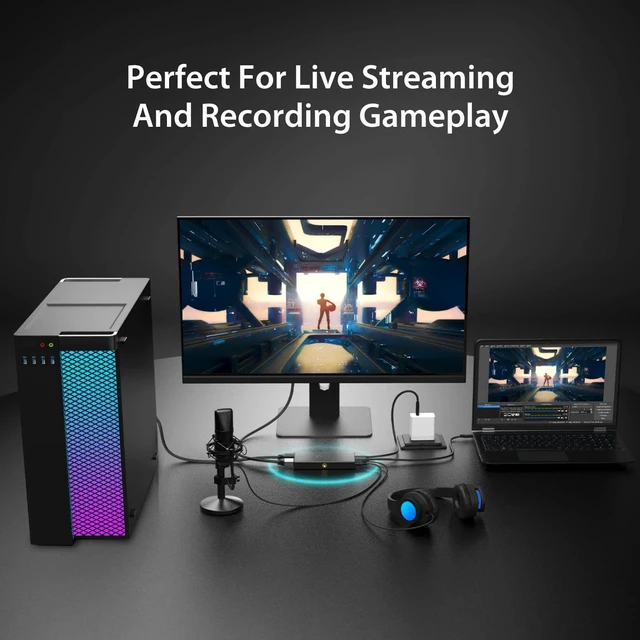Alt view image 7 of 7 - 4K Game Video Capture Card with PD 60W Pass-Through Charging