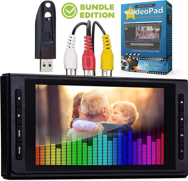 Main image of Video to Digital Converter 3.0 (Third Generation) - Record Video & Audio from VCR's, VHS, AV, RCA, Hi8, Camcorder, DVD, Turntables, Cassette Tapes (Bundle) [Requires Working VCR/Camcorder]